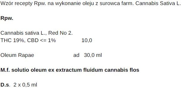 wzor recepty na olej